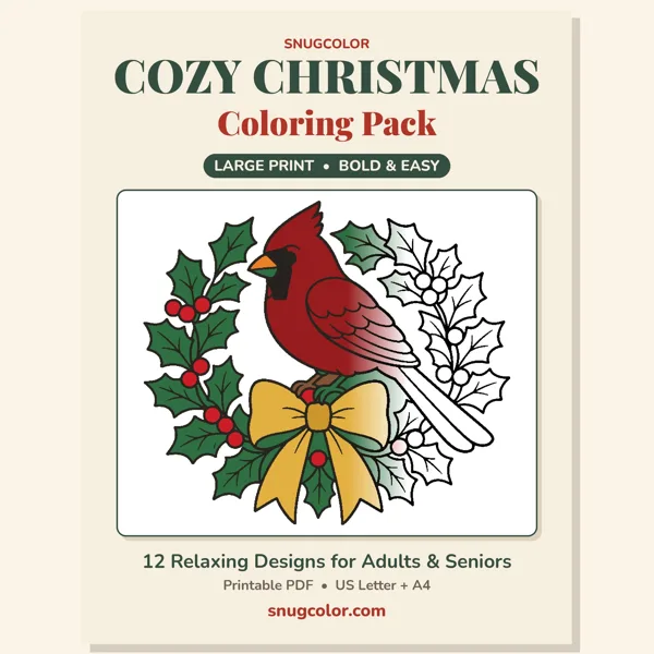 Cozy Christmas Coloring Pack cover