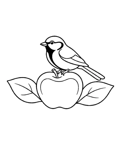 Great Tit Coloring Page: free printable line art